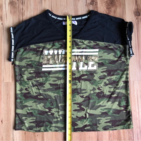 NOBO HUSTLE Camo Short Sleeve Shirt Top Medium Juniors - Picture 7 of 14